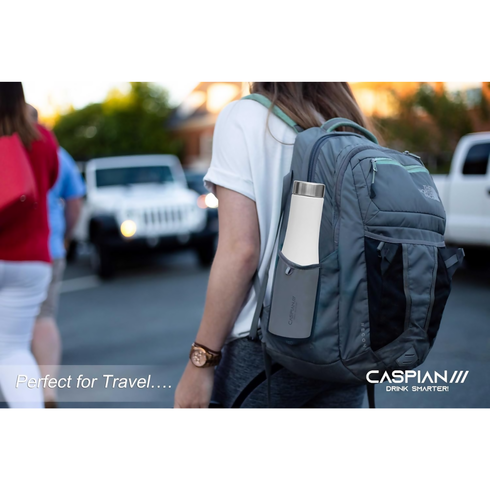 CASPIAN /// Aqua Stainless Steel Water Bottle | Grocsy