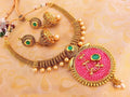 Multicolor Antique Pearl Designer Necklace Set | Grocsy