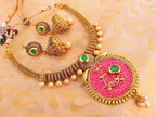 Multicolor Antique Pearl Designer Necklace Set | Grocsy