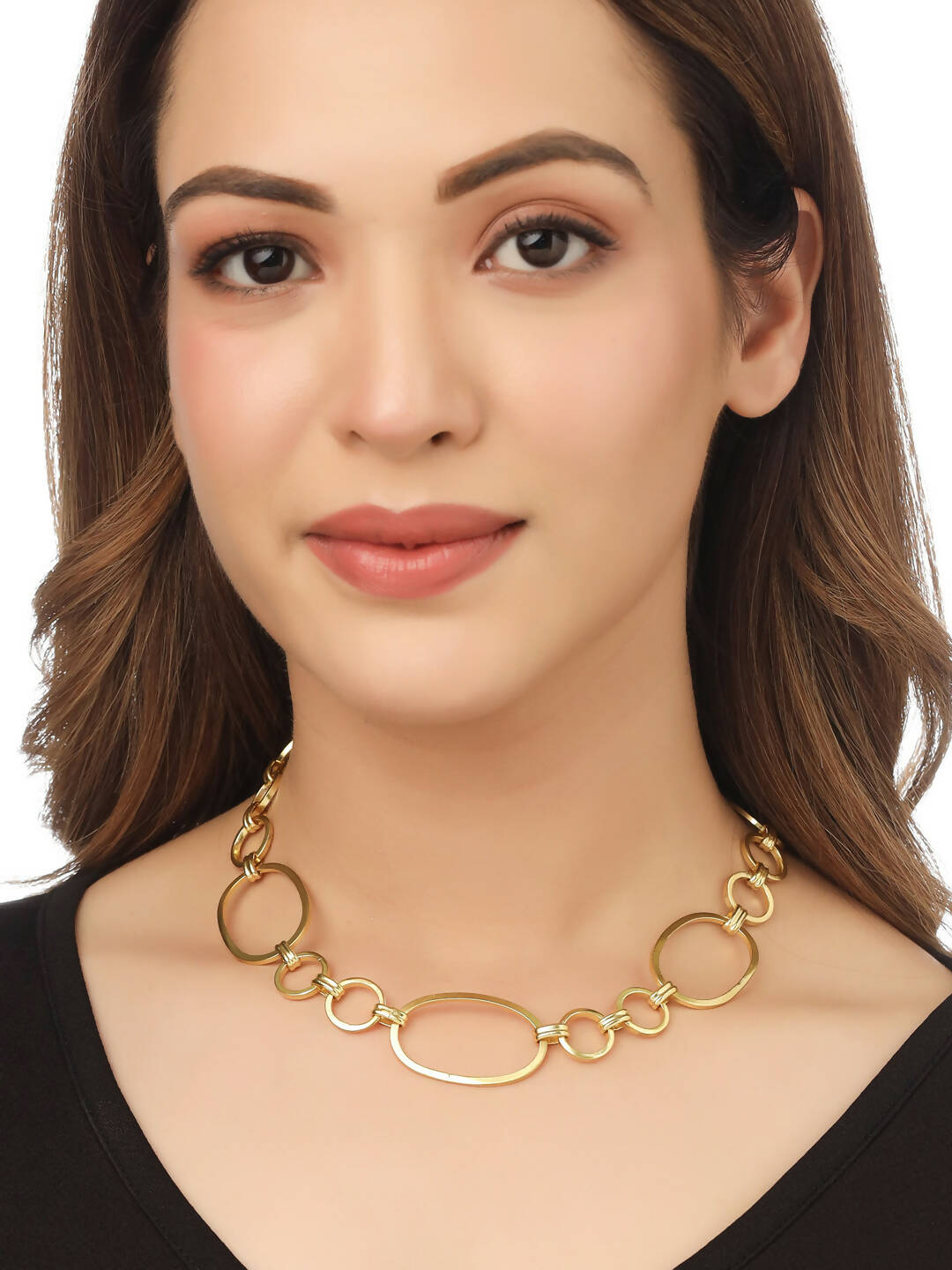 NVR Women Gold-Polished Statement Necklace | Grocsy