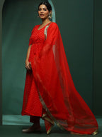Sangria Printed Kurta & Trouser With Dupatta | Grocsy