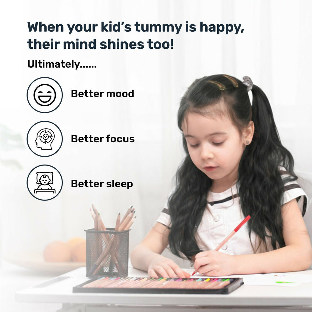 Miduty Probiotics+ Kids - Pre, Pro & Postbiotic, 6B CFU, Sunfiber, Butyrate – Gut & Immune Support | Grocsy