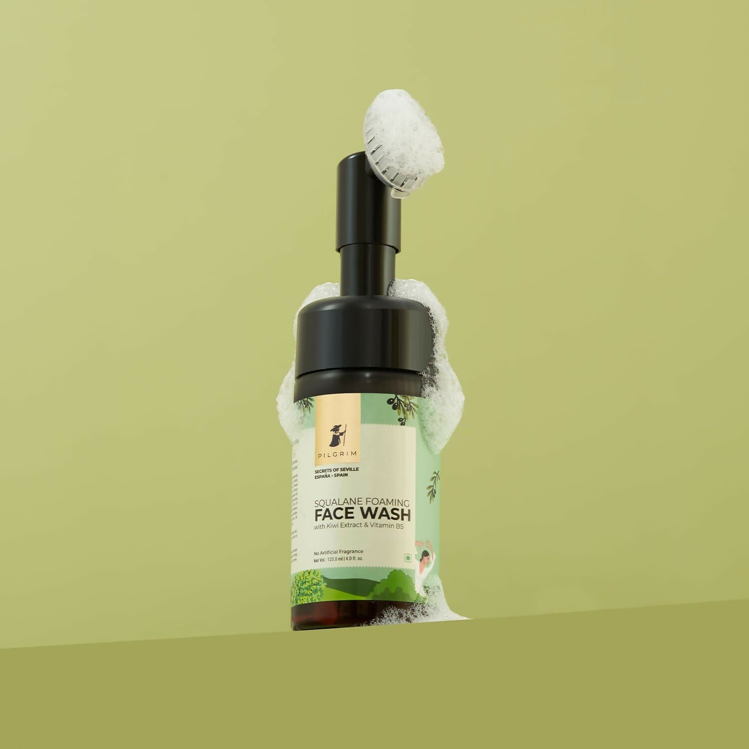 Pilgrim Spanish Foaming Face Wash With Kiwi Extracts & Aloe For Skin Hydration | Grocsy