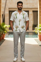 Leisure — Ivory Ajrakh Cotton Shirt by Hilo Design | Grocsy