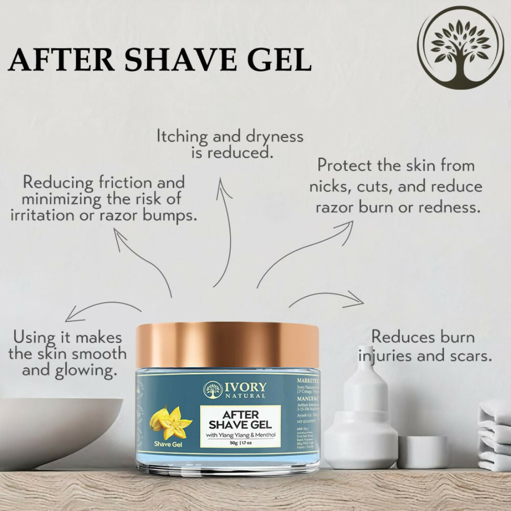 Ivory Natural After Shave Gel For Gentle Post-Shave, Reduced Facial Worries | Grocsy