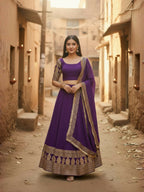 Lehenga Mart Designer Indian Wedding Lehenga Choli-Purple | Grocsy