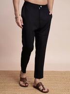 Vastranavya Traditional Festival Wear Viscose Thread & Sequence Embroidered Work Kurta Pant Set - Black | Grocsy