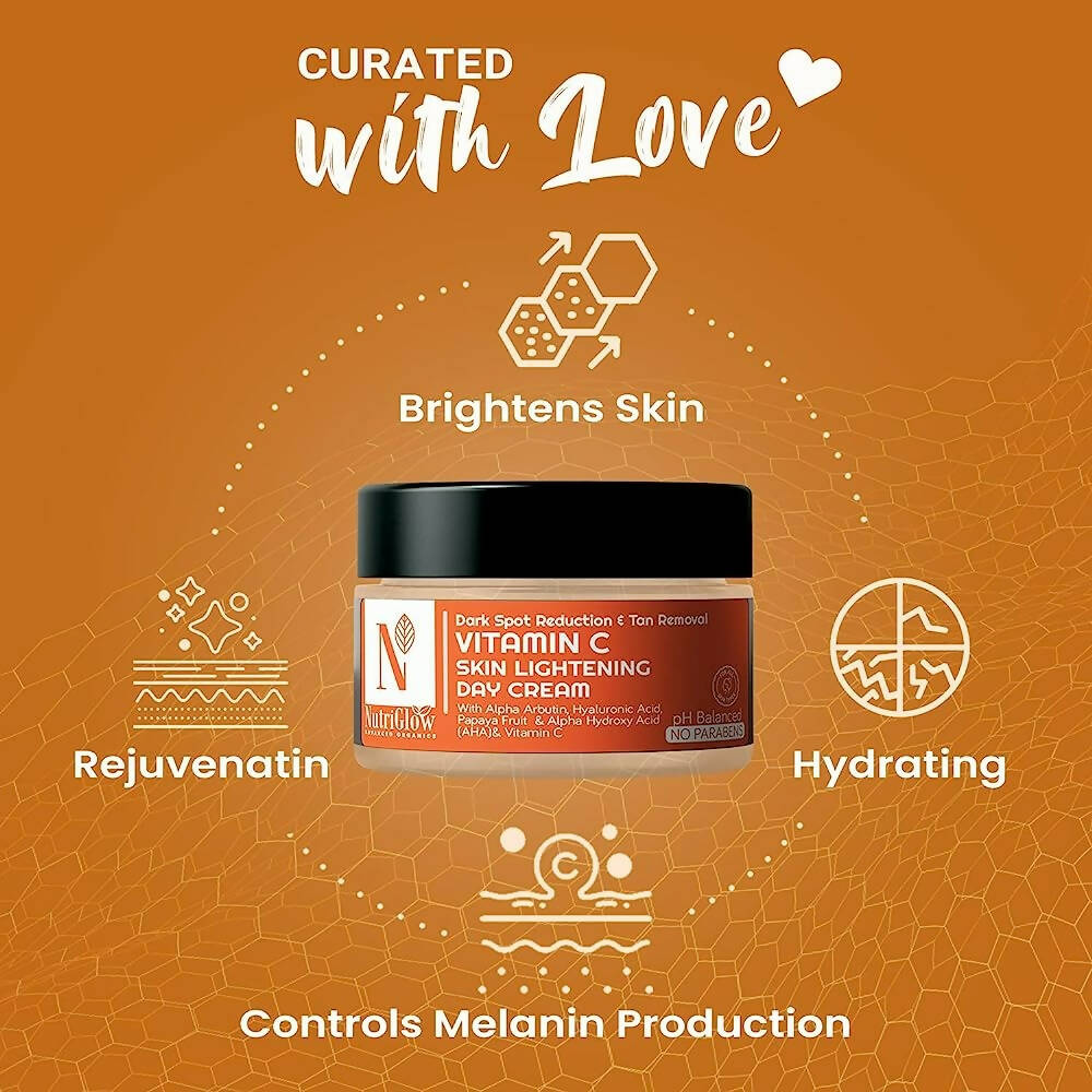 NutriGlow Advanced Organics Vitamin C Skin lightening Day Cream | Grocsy