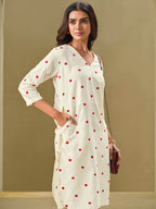 Sangria Embroidered Pure Cotton Kurta Sets | Grocsy