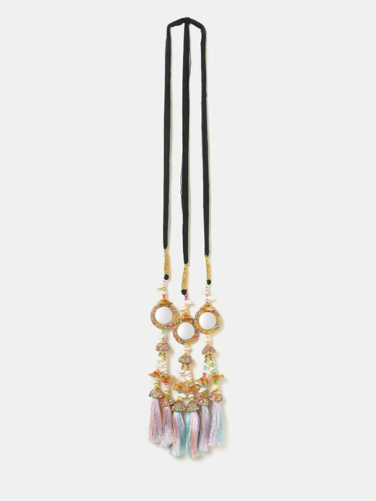 Ruby Raang Shell And Mirror Work Parandi | Grocsy