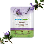 Mamaearth Retinol Bamboo Sheet Mask For Fine Lines & Wrinkles | Grocsy