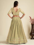 Lehenga Mart Designer Wedding Lehenga Choli For Women - Mehndi | Grocsy