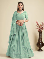 Lehenga Mart Designer Wedding Lehenga Choli For Women - Pista | Grocsy