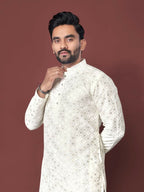Off-white Traditional Mens Kurta Ethnic Wear for Wedding by Infinity Export | Grocsy
