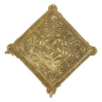 Puja N Pujari Elephant Design Brass Pooja Chowki | Grocsy