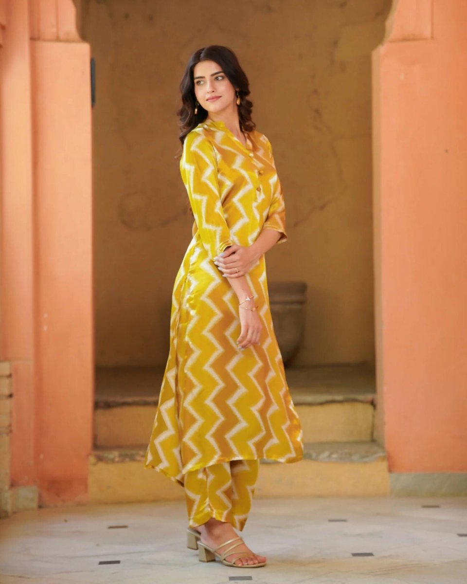 Aayaa Pure Muslin printed Kurti & Pant - Multi Color | Grocsy