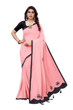 Vamika Designer Peach Dola Silk Saree | Grocsy