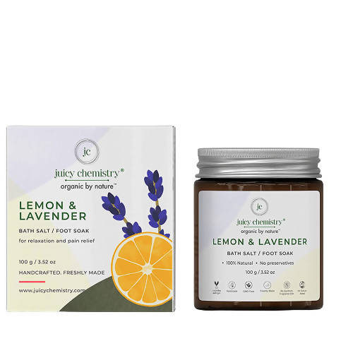 Juicy Chemistry Lemon & Lavender Bath Salt / Foot Soak | Grocsy