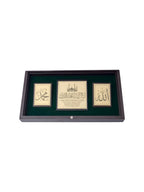 Golden Peacock Brown & Gold-Toned 24 Ct Gold Foil Makka Madina Dua Box | Grocsy