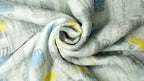 Kindermum Organic Cotton Muslin Swaddle Blanket 100 Cm X 100 Cm - Set Of 2 - Transport And Aviator | Grocsy