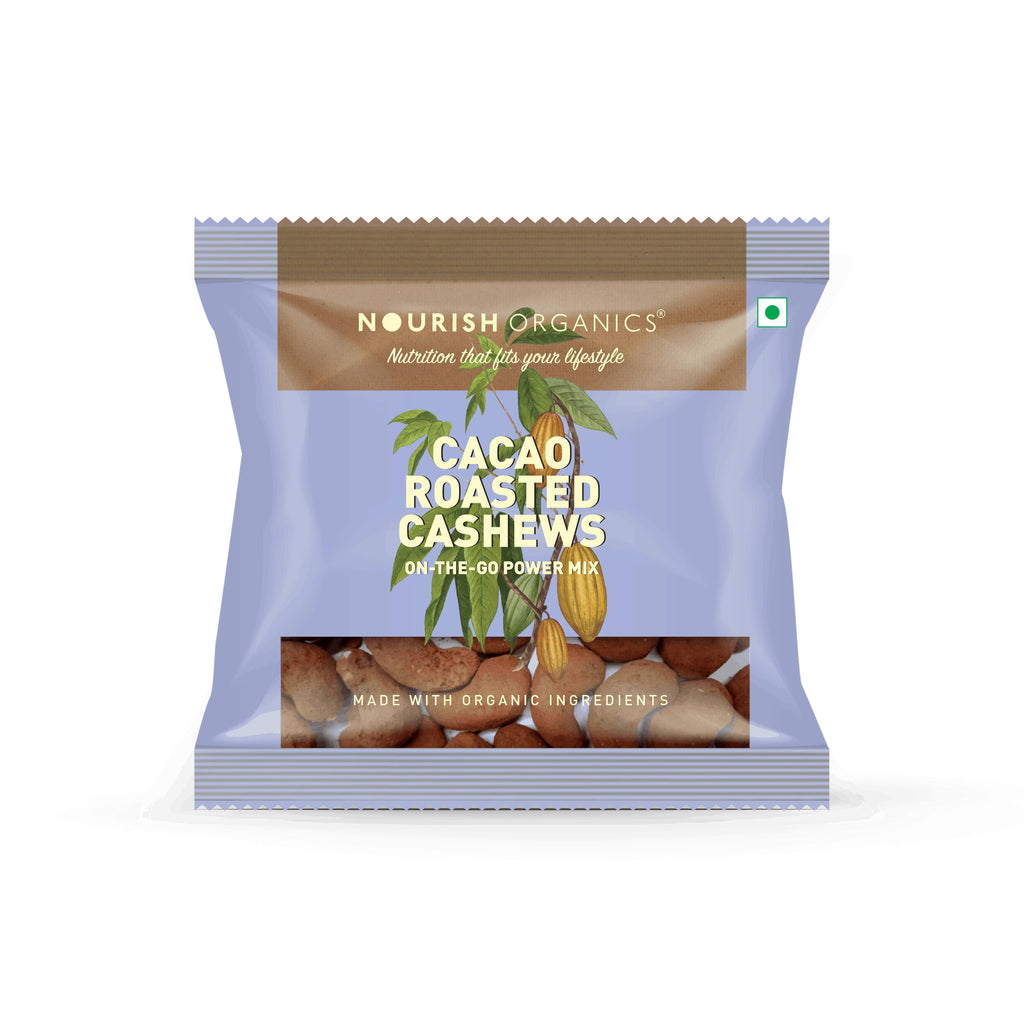 Nourish Organics Cacao Roasted Cashews | Grocsy