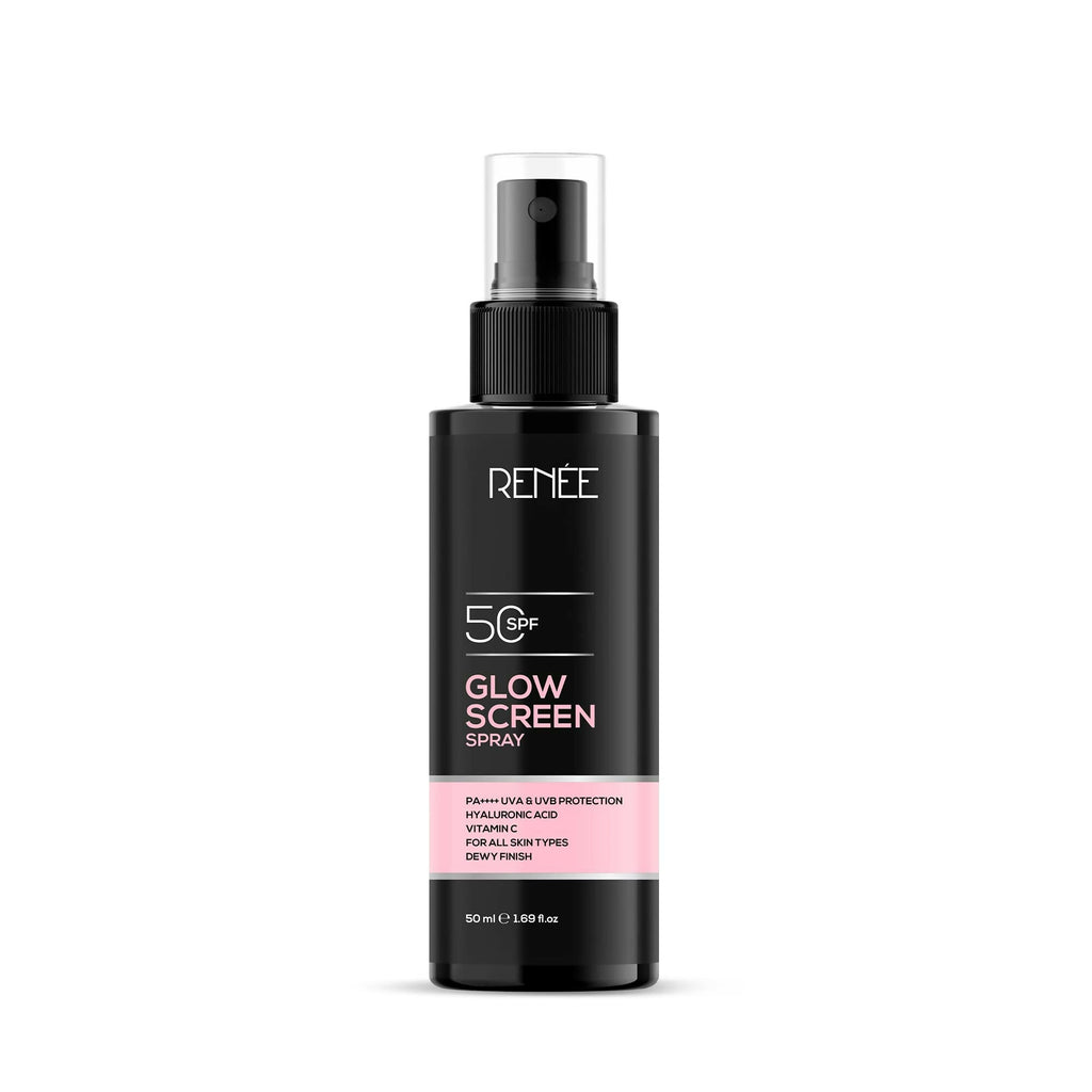 Renee Glowscreen Spf 50 Sunscreen Spray PA++++ Lightweight, Non Greasy & Quick Absorbing | Grocsy