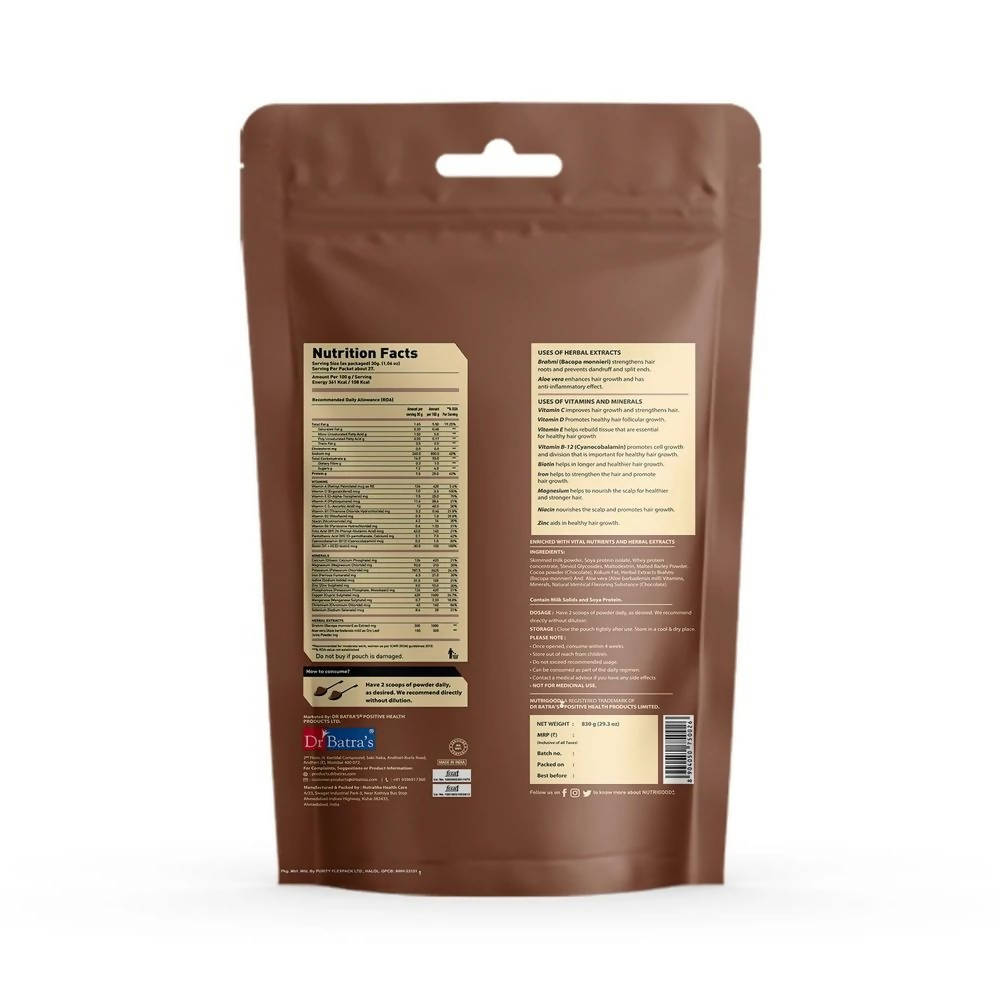 Dr. Batra's NutriGood For Hair Care - Chocolate Flavour | Grocsy