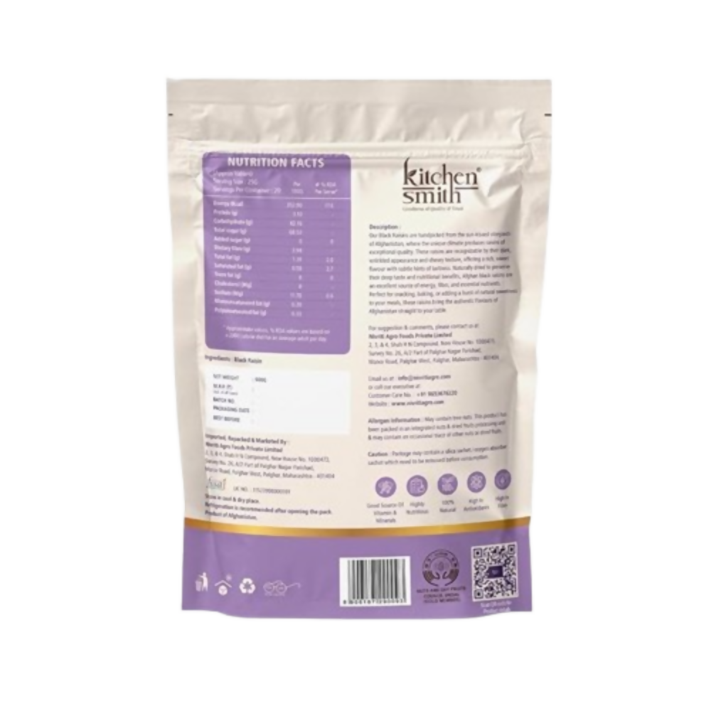 Kitchen Smith Afghani Seedless Black Raisin | Grocsy
