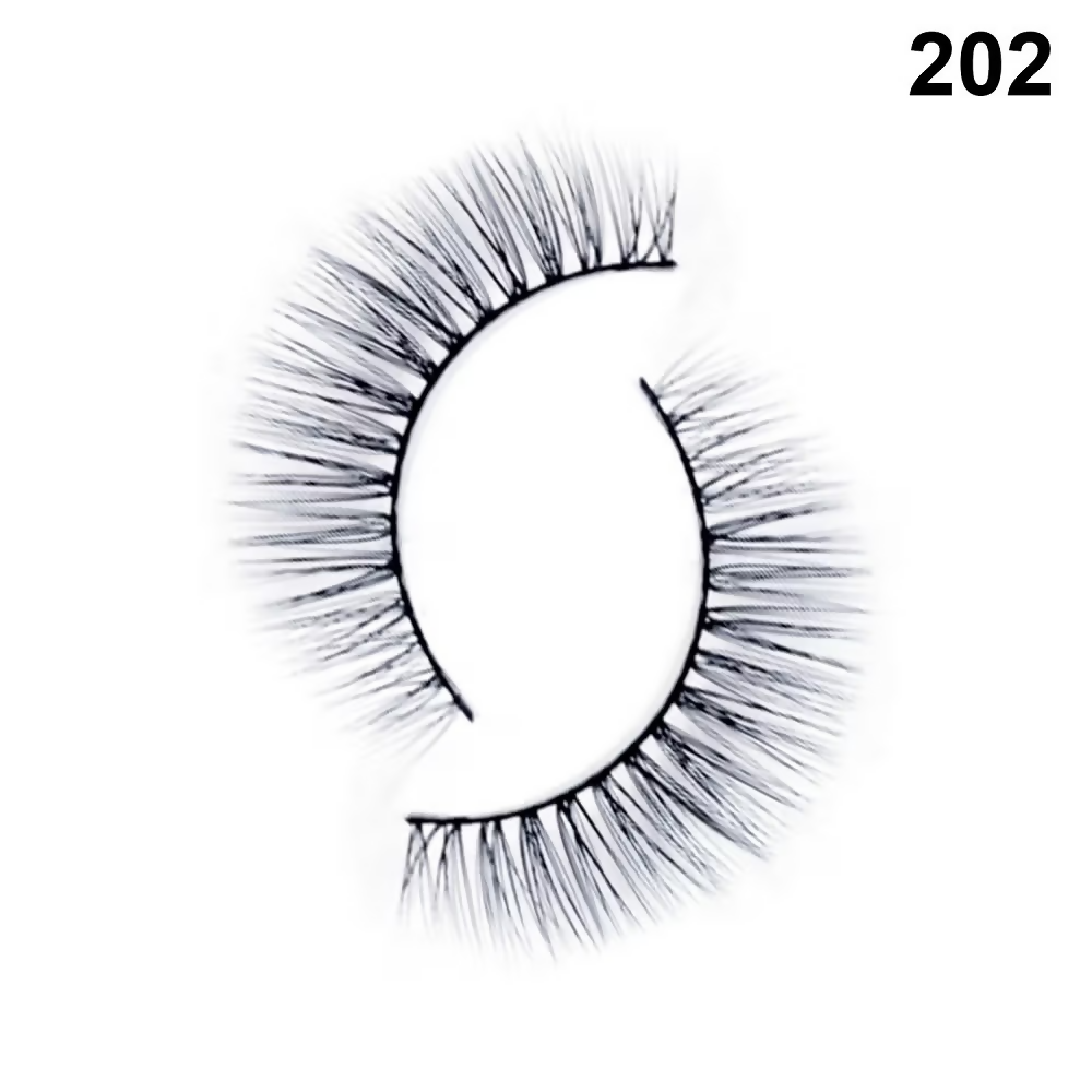 Bronson Professional Pair 6D Long & Natural False Eyelashes - 202 | Grocsy
