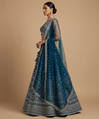 Lehenga Mart Teal Faux Georgette Designer Bollywood Style Wedding Wear Lehenga Choli | Grocsy