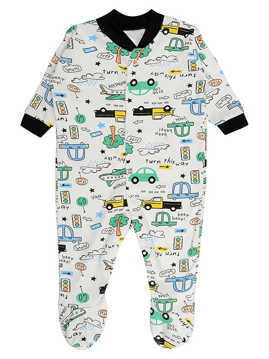 Daddy - G Rompers/Sleepsuits/Jumpsuit /Night Suits for New Born Babies - Black | Grocsy