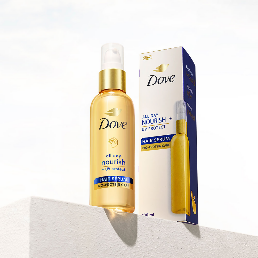 Dove All Day Nourish + UV Protect Hair Serum With Bio Protein Care | Grocsy