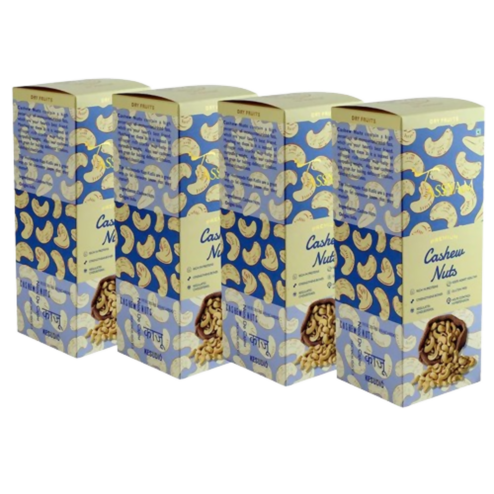 Tassyam Organics Premium Cashews w240 Grade - Box | Grocsy