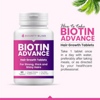 Bounty Bliss Biotin Advance Hair Growth Tablets Beauty & Hair Growth Gummies | Grocsy
