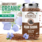 Ambrosia Organic Farm Flax Seeds | Grocsy