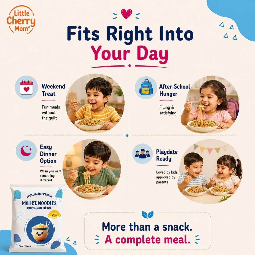 Littlecherrymom Barnyard Millet Instant Noodles | Grocsy
