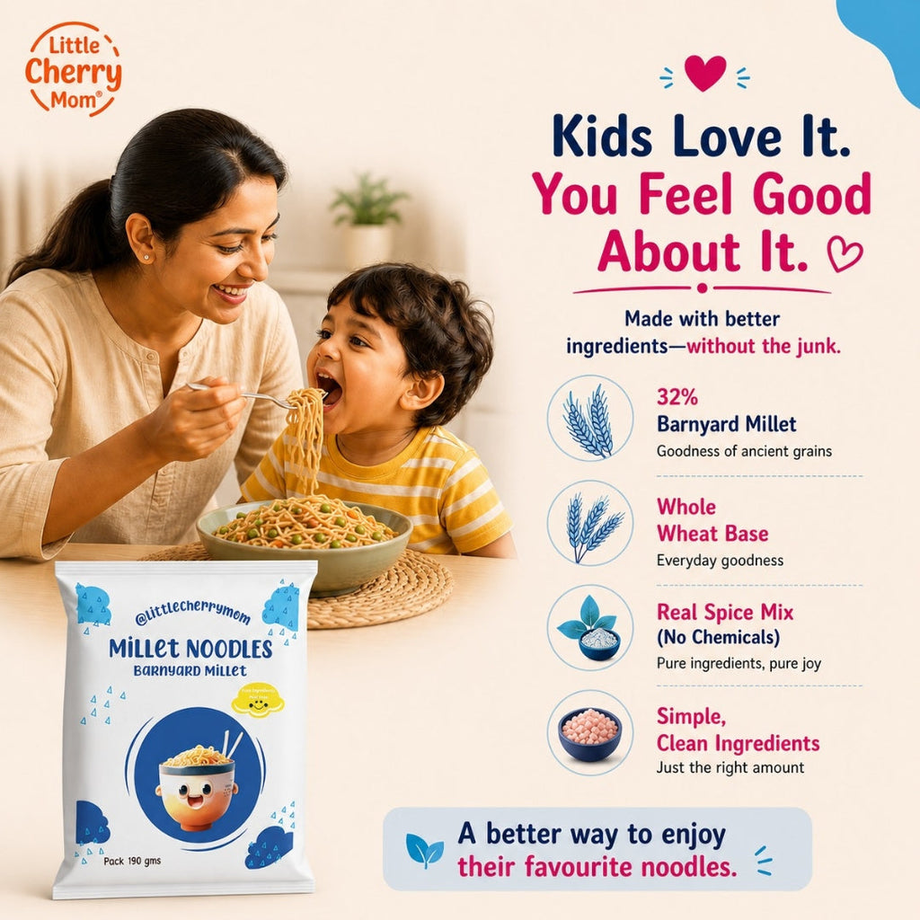 Littlecherrymom Barnyard Millet Instant Noodles | Grocsy