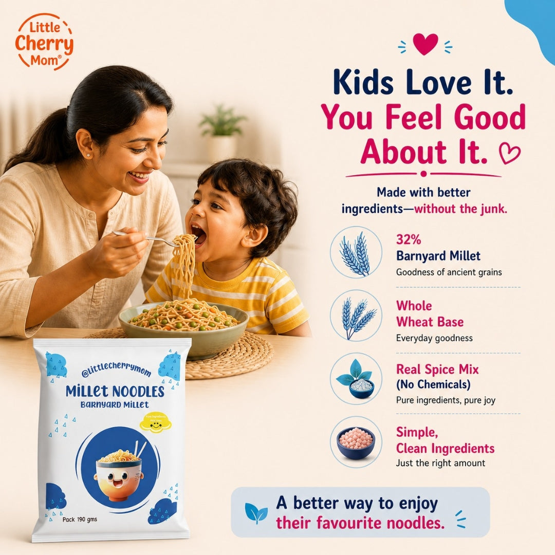 Littlecherrymom Barnyard Millet Instant Noodles | Grocsy