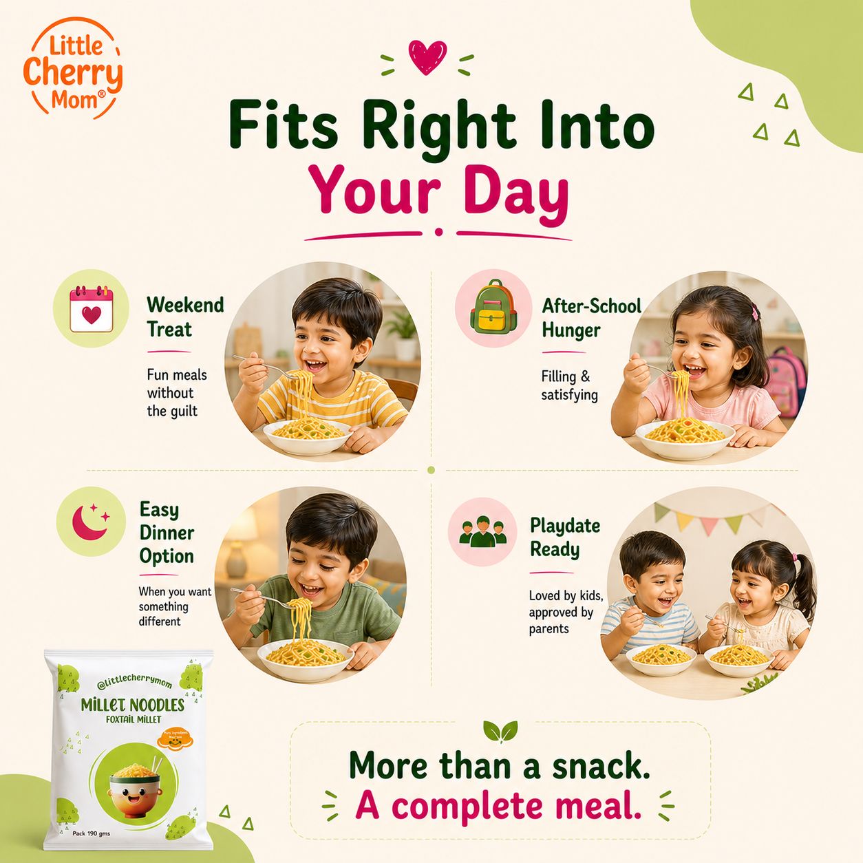 Littlecherrymom Foxtail Millet Instant Noodles | Grocsy