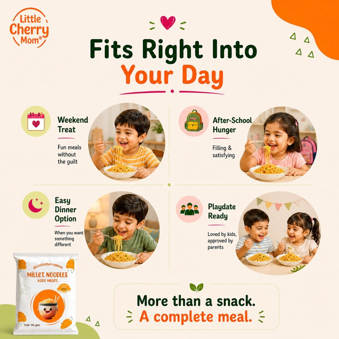 Littlecherrymom Kodo Millet Instant Noodles | Grocsy