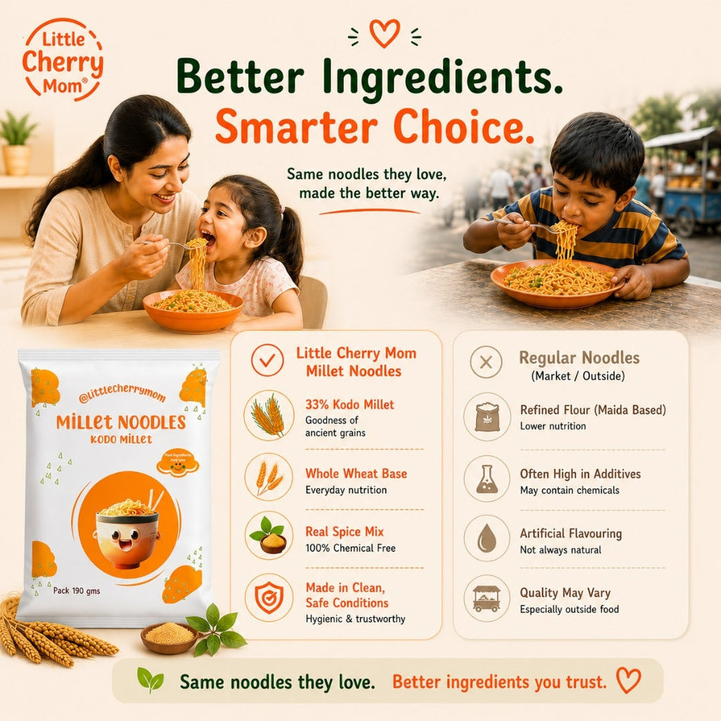 Littlecherrymom Kodo Millet Instant Noodles | Grocsy