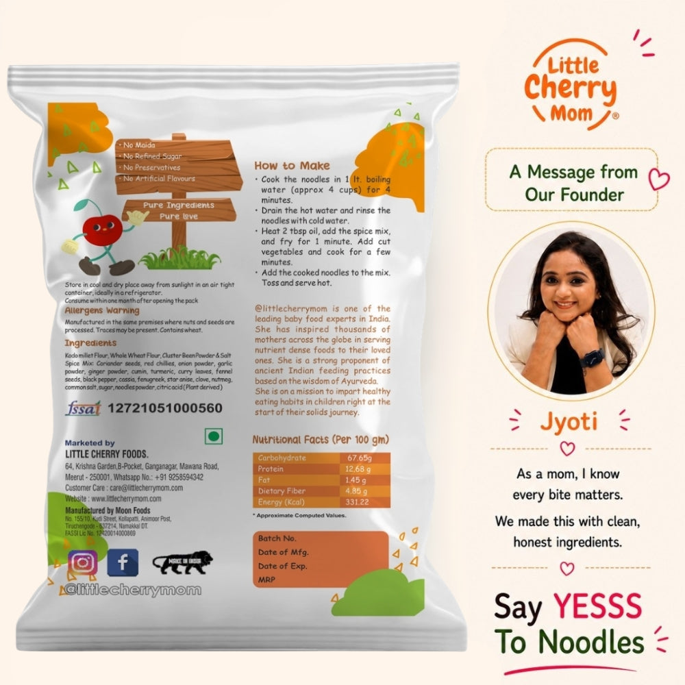 Littlecherrymom Kodo Millet Instant Noodles | Grocsy