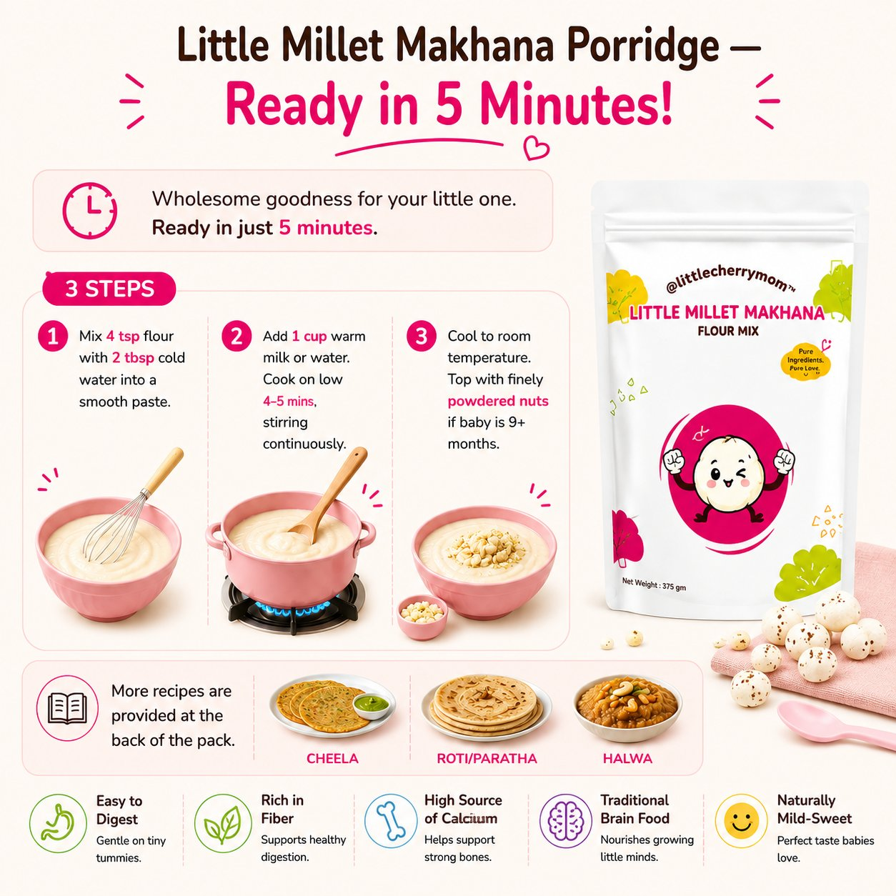 Littlecherrymom Little Millet Makhana Mix | Grocsy