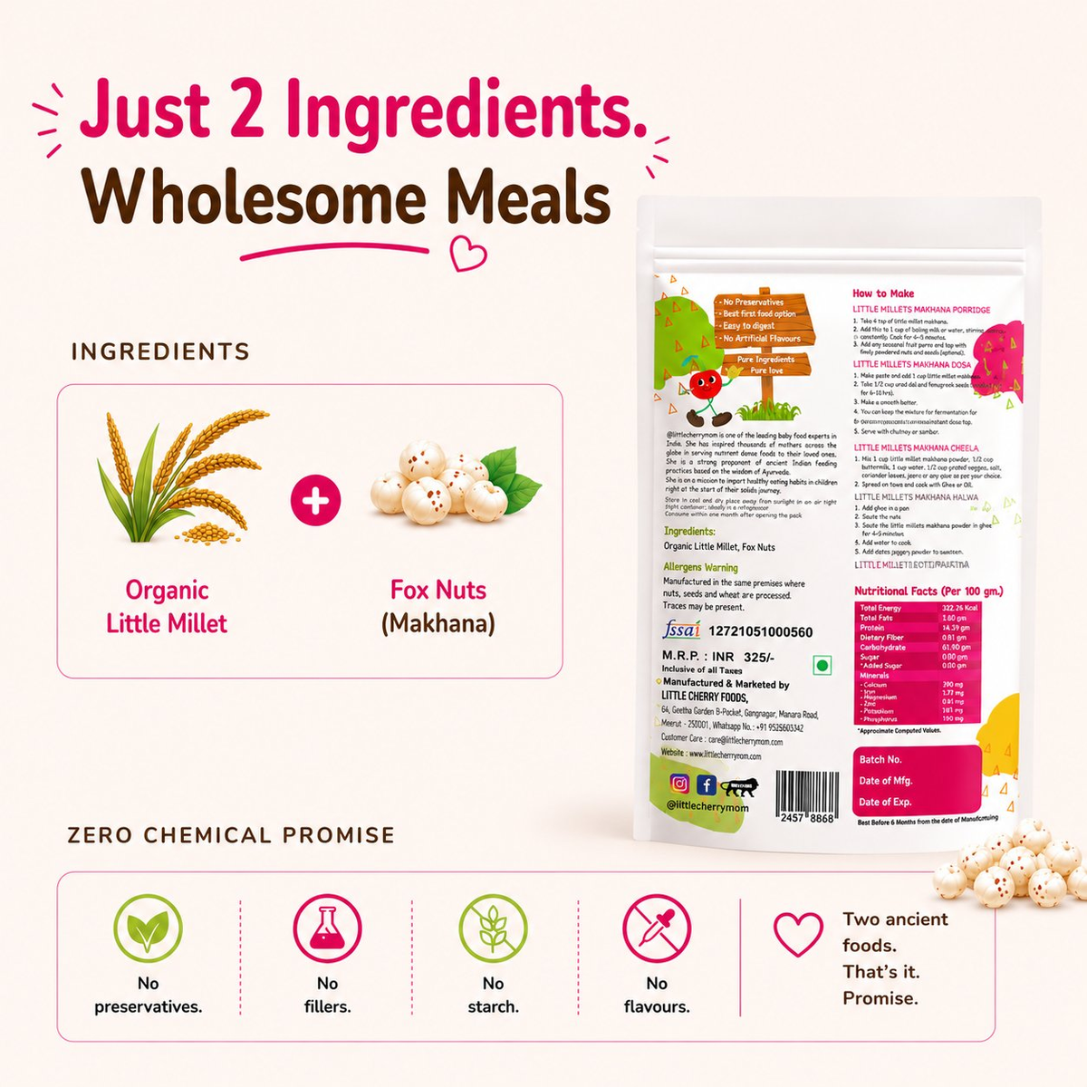 Littlecherrymom Little Millet Makhana Mix | Grocsy
