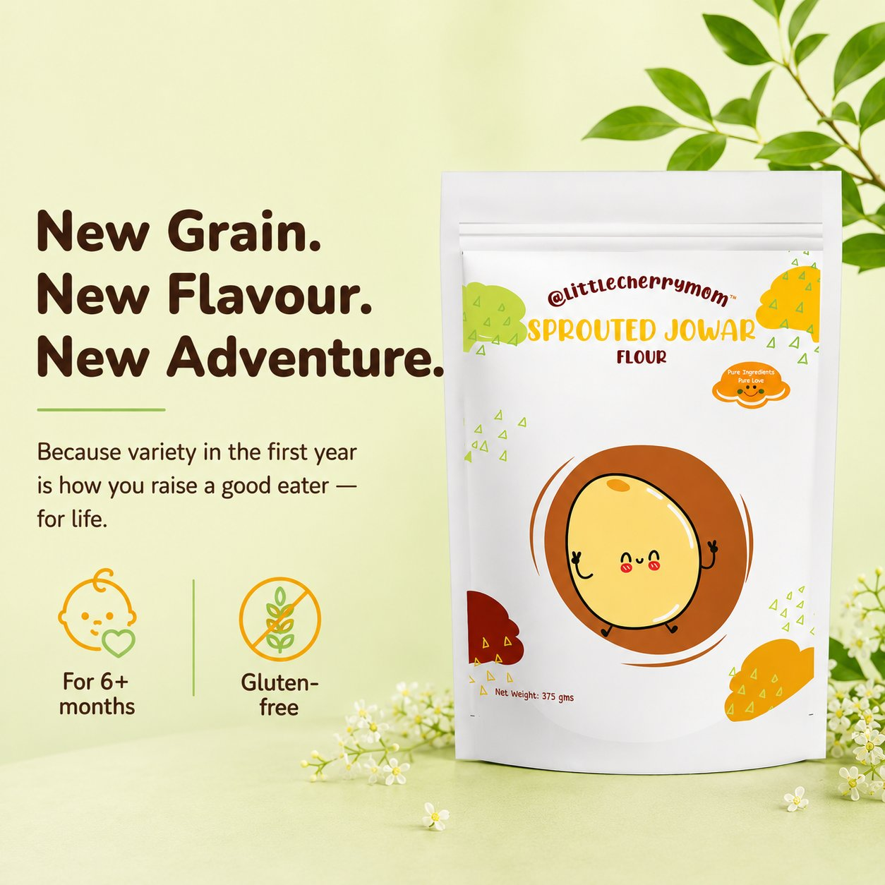 Littlecherrymom Sprouted Jowar Flour | Grocsy