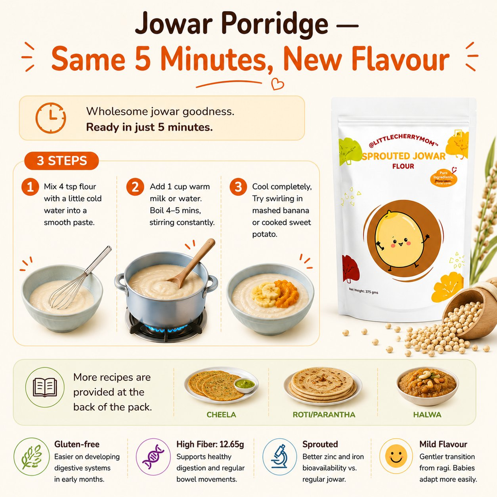 Littlecherrymom Sprouted Jowar Flour | Grocsy