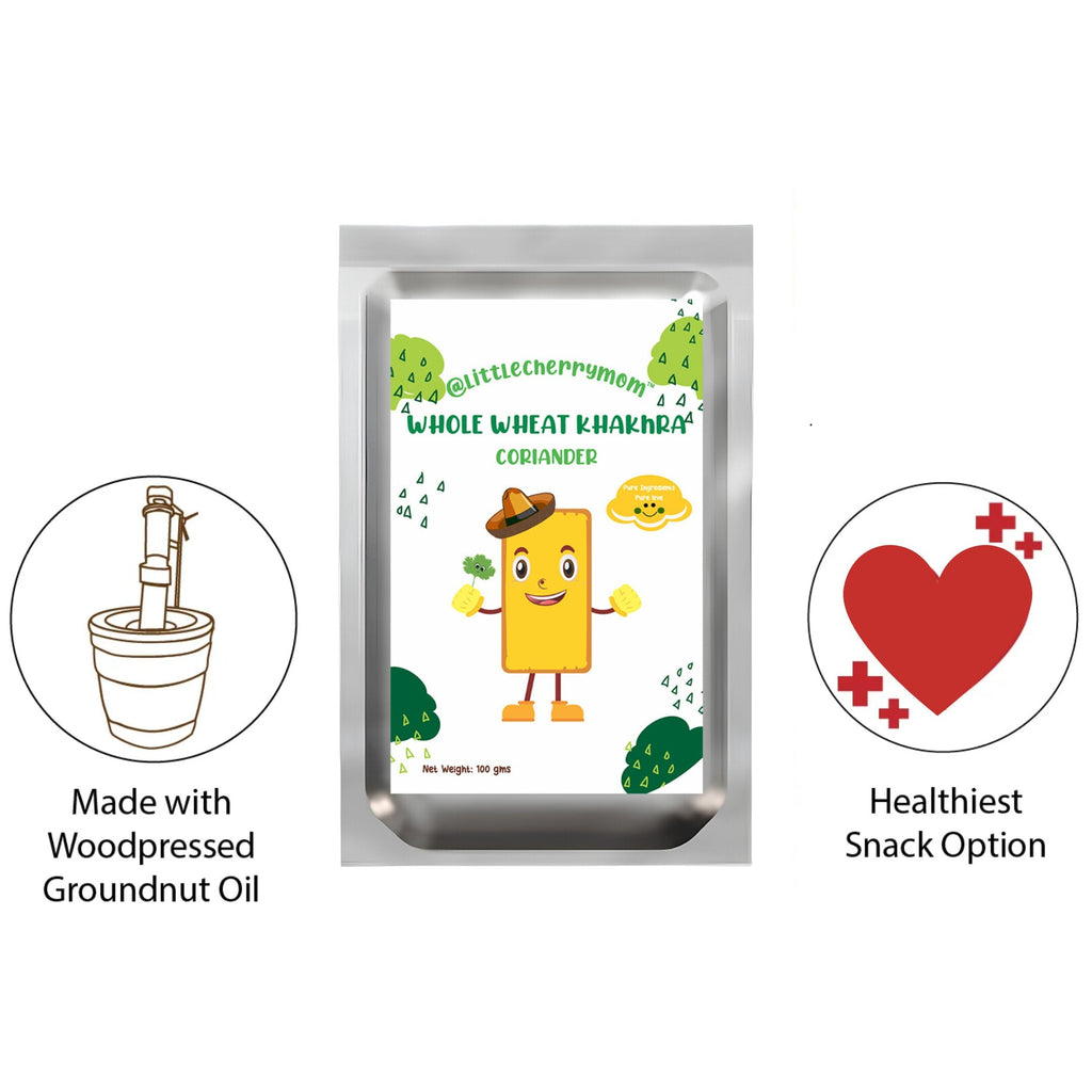 Littlecherrymom Whole Wheat Khakhra ?Coriander | Grocsy