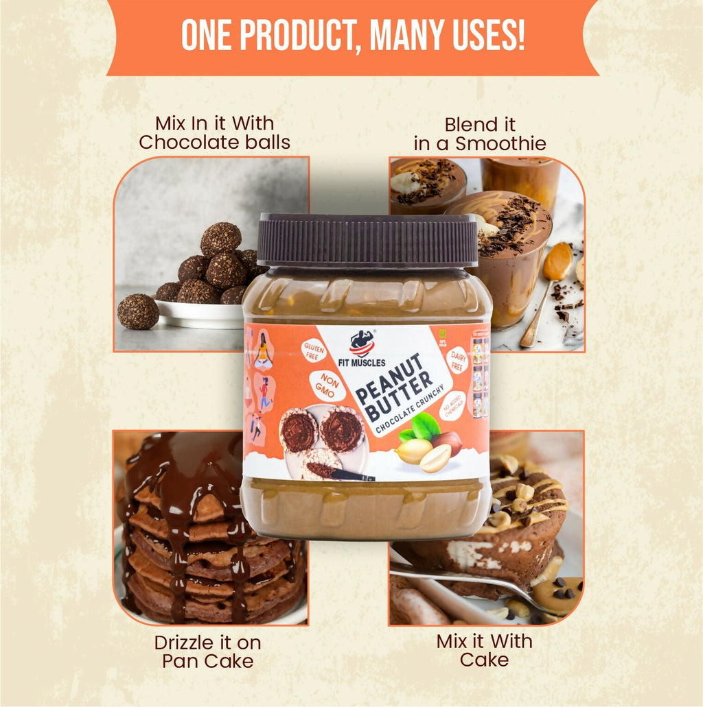 Fit Muscles Original Classic Peanut Butter Crunchy - with Rich Protein | Grocsy
