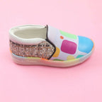 Tiny Bugs Unisex Colorblock Slip Ons Sneakers - Whithe | Grocsy