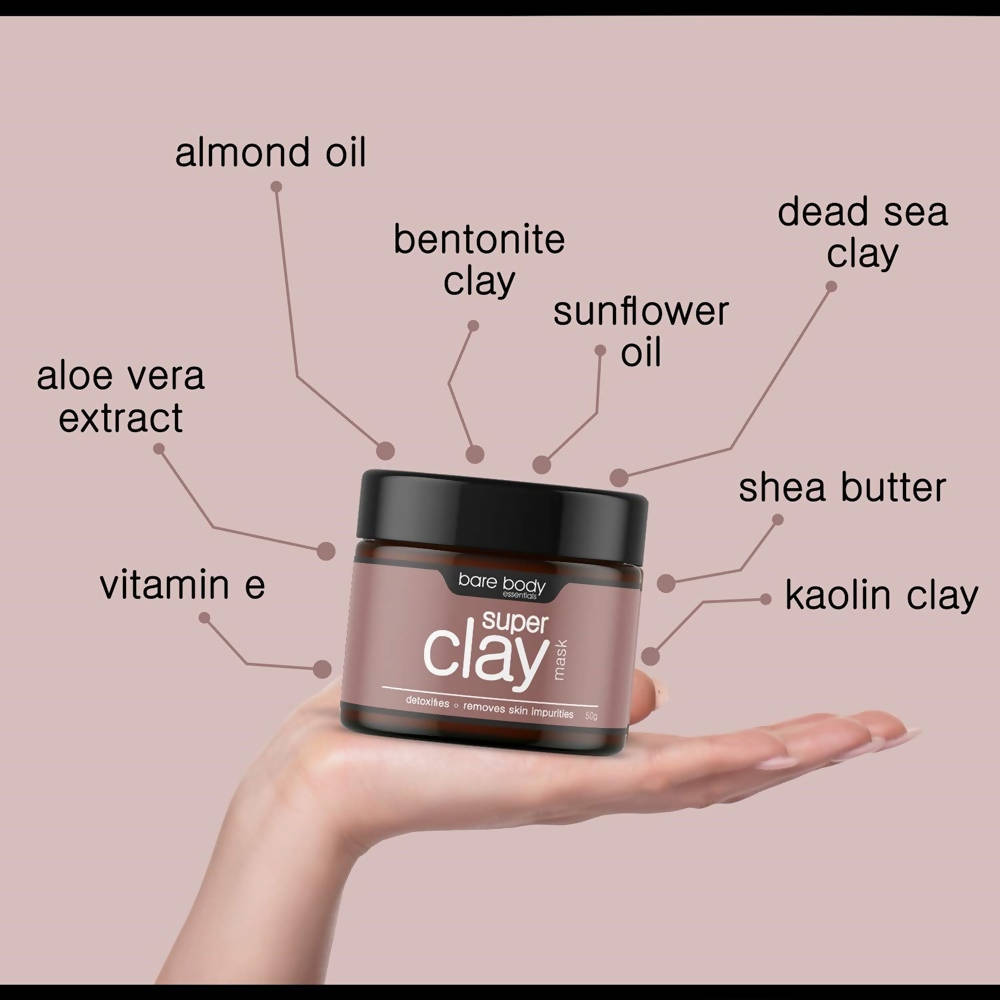 Bare Body Essentials Super Clay Mask | Grocsy